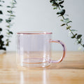 Colored Double Walled Glass 250ml Pink