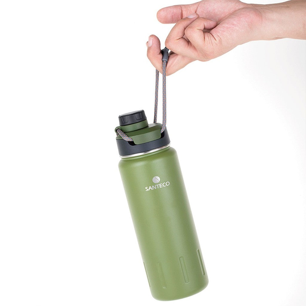 Ktwo Sports Bottle, 24 oz, Stainless Steel, Vacuum Insulated