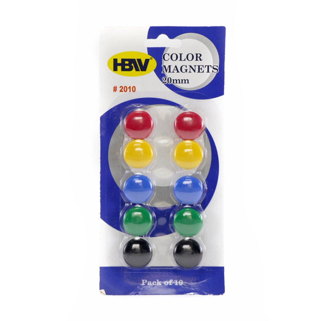 MAGNETIC BUTTON COLORED 20mm (10-P)
