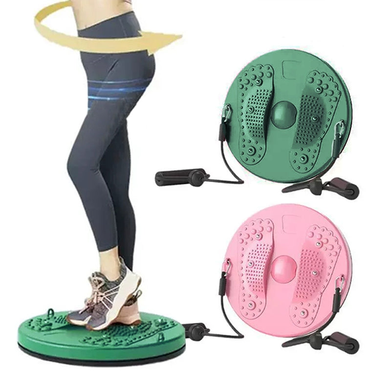 Ab Twister Board for Exercise Slimming Waist and Leg Twist Disc with Pull Rope TwistDisc-Grn